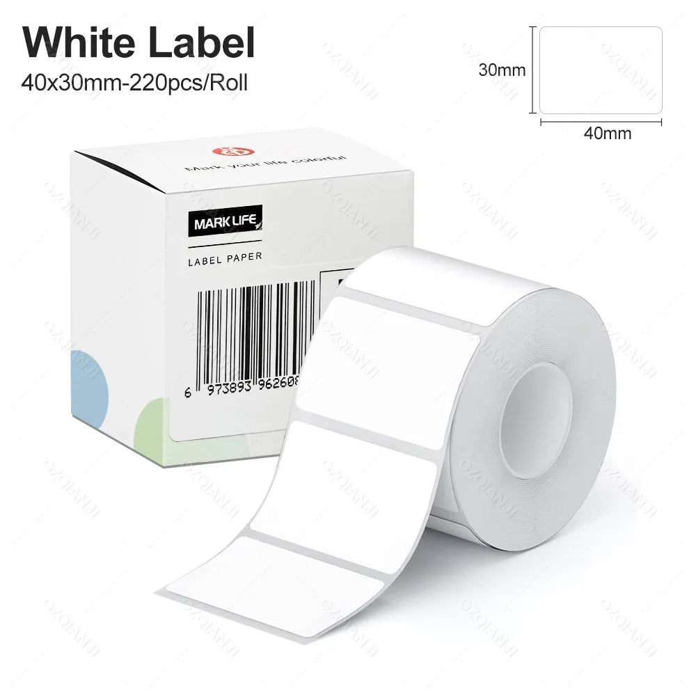 Thermal RFID Label Tape 40×30mm 50×30mm – M110 M220 X2 P50 Thermal Label Tape PRIMED 1WH 40X30mm