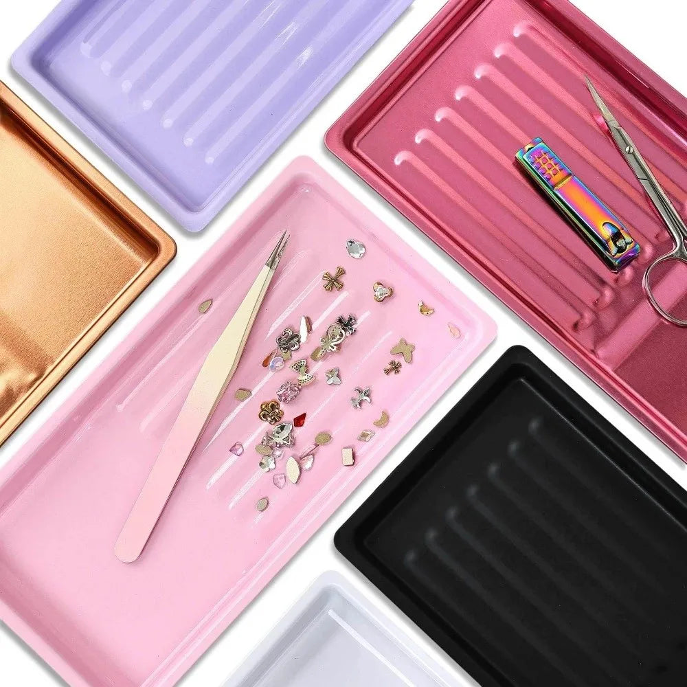 Stainless Steel Nail Art & Cosmetic Tool Tray 20×10cm Nail Art Tray PRIMED