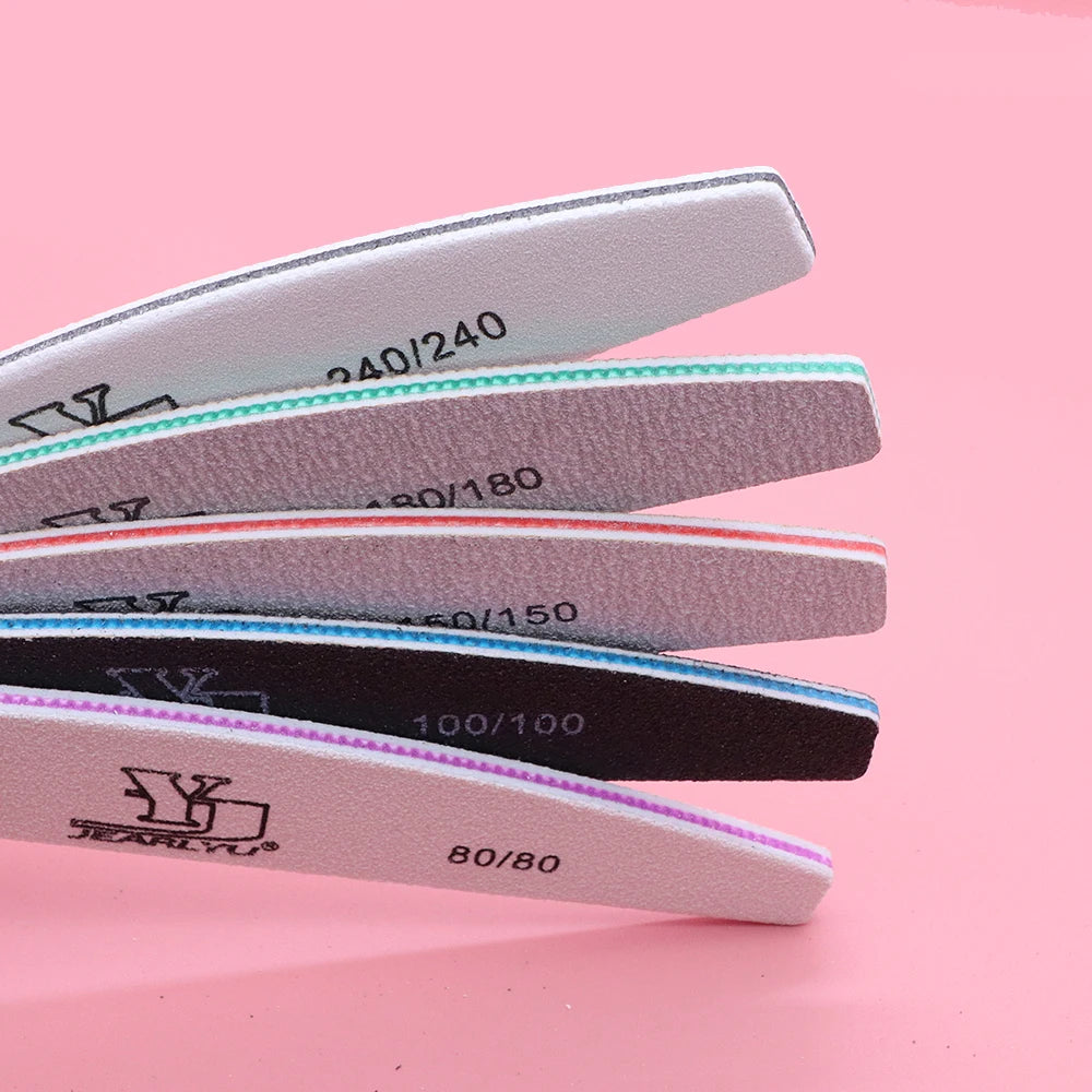 Professional Nail Buffer Files 80–240 Grit | 5/10 Pcs Set