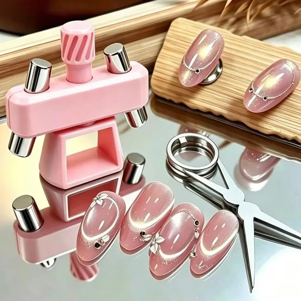 Gyro Cat Eye Nail Magnet Tool – Glass Bead 8×30mm Rotatable Nail Art Magnet Tool PRIMED