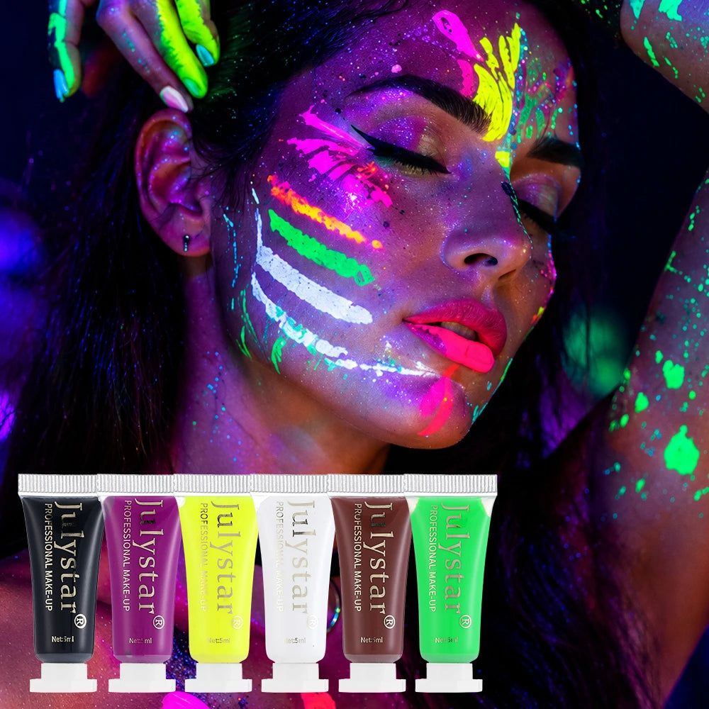 Halloween UV Face & Body Paint Cream – Waterproof Fluorescent Face & Body Paint PRIMED