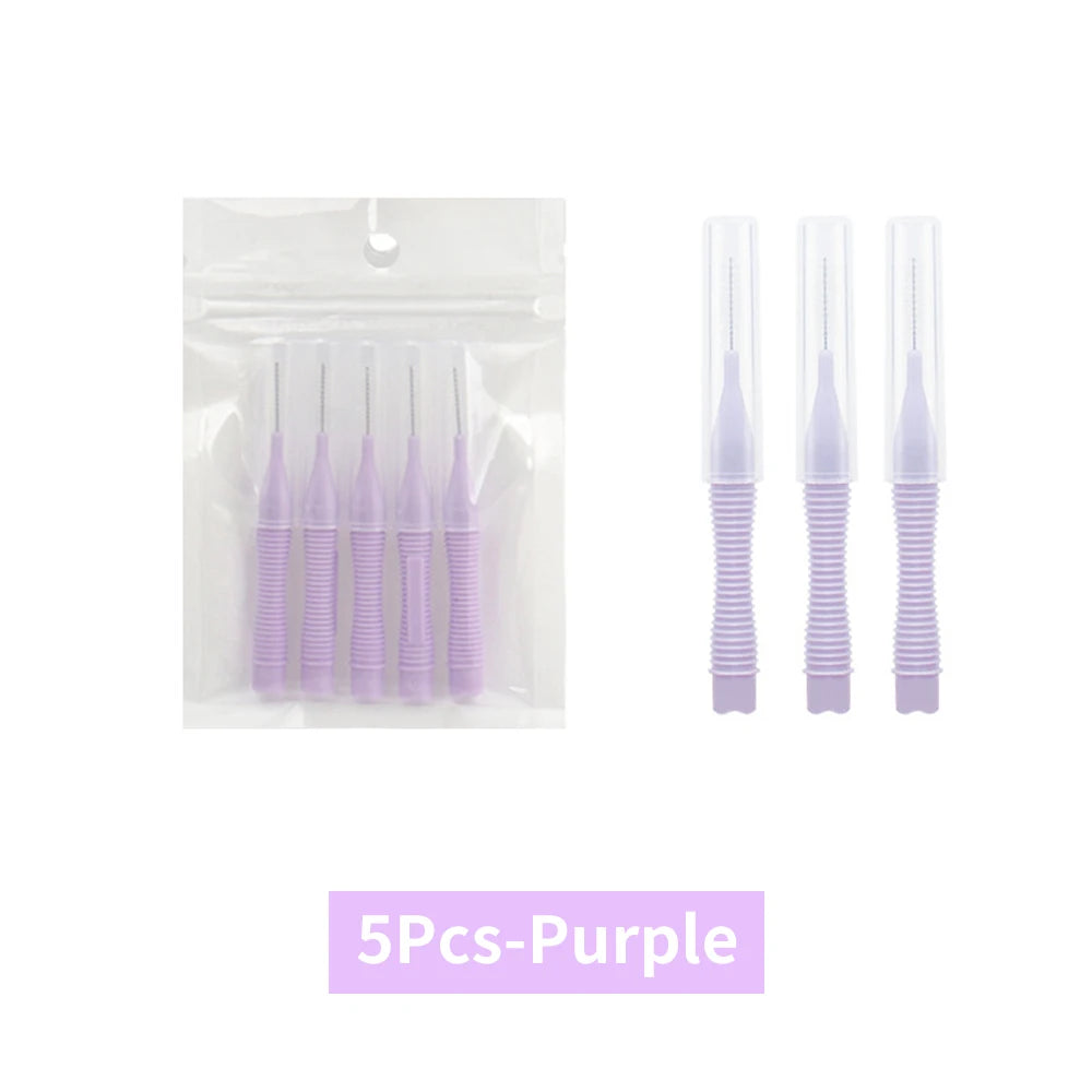 Mini Eyebrow & Eyelash Brushes | Lash Extension Tool 5/10 Pcs Eyelash Makeup Brush PRIMED 5pcs purple