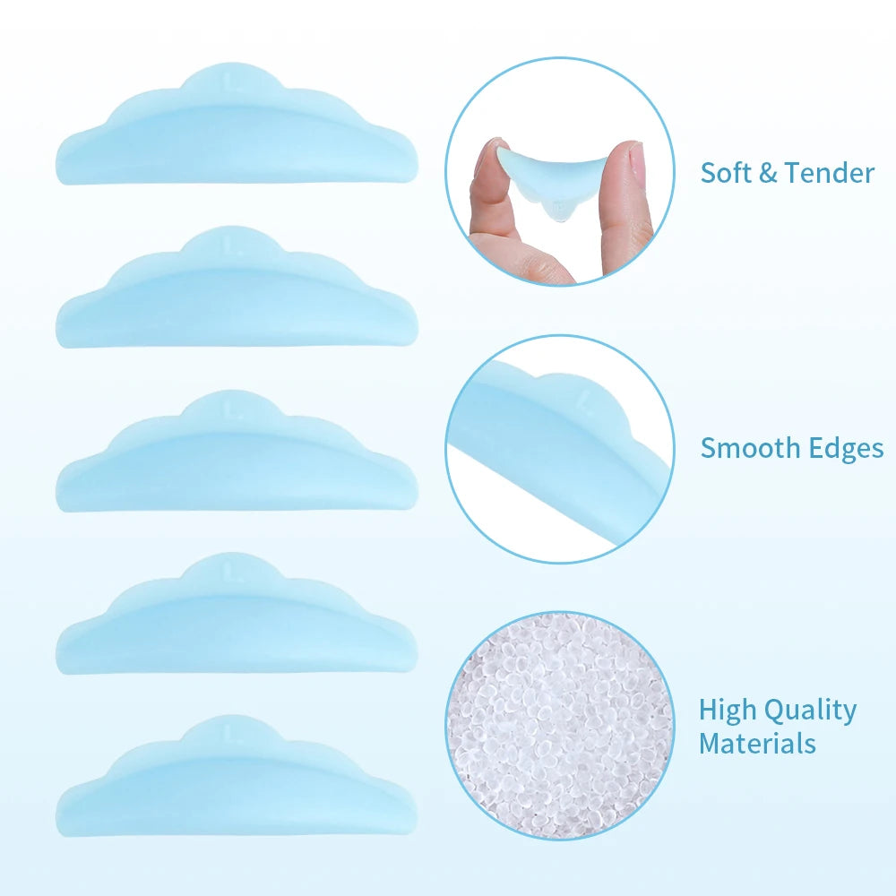 5 Pairs Silicone Lash Lift Perm Pads | Eyelash Extension Tool Lash Lift Pads PRIMED