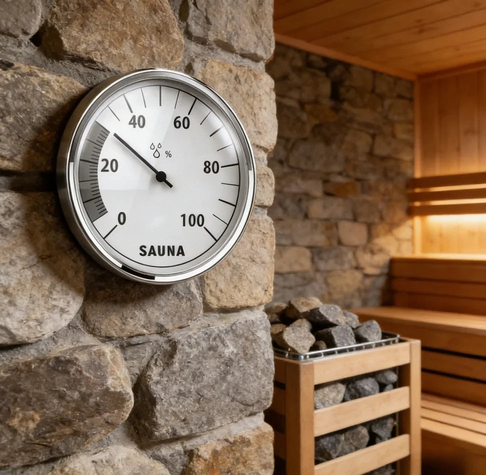 Wall-Mounted Sauna Hygrometer – High-Temp Humidity Gauge