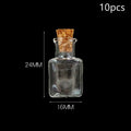 10 Pcs Mini Cork Glass Bottles – DIY Wishing & Potion Vials Mini Glass Vials PRIMED 10PCS
