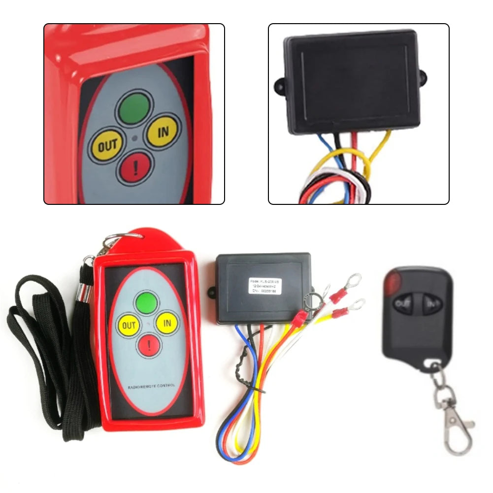 Wireless Winch Remote Control Kit 75–150 ft 12V/24V DC