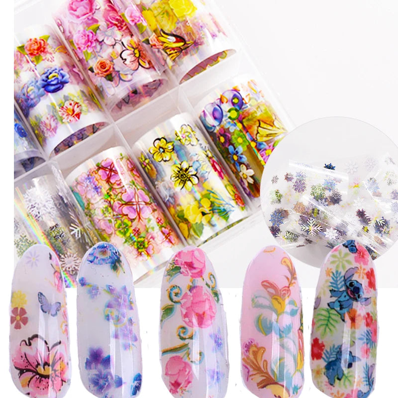 Galaxy Nail Transfer Foils – 10 Rolls, 105 Designs | DIY Nail Art