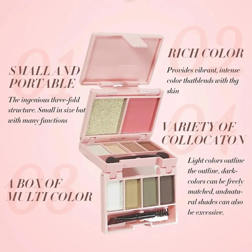 SAM SUGAR 10-Color Eyeshadow Palette – Blush Highlight Contour