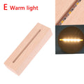 LED Wood Display Base for Acrylic & Crystal Art – Battery Powered