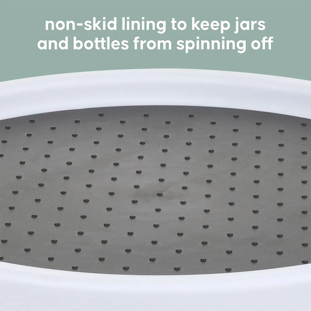 LMETJMA 2-Tier Lazy Susan Spice Rack Organizer 360° Rotating Lazy Susan Organizer PRIMED