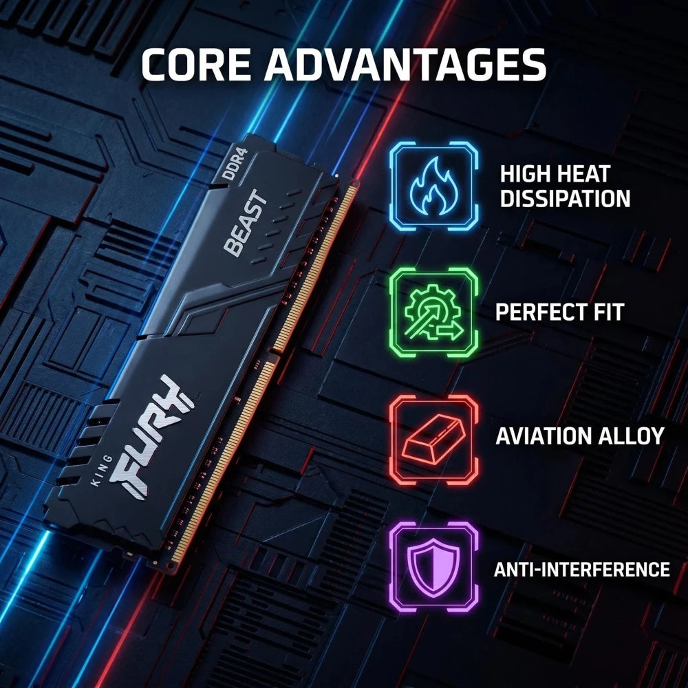 TISHRIC DDR5/DDR4/DDR3 RAM Heatsink Aluminum Cooling Vest RAM Heatsink Cooler PRIMED