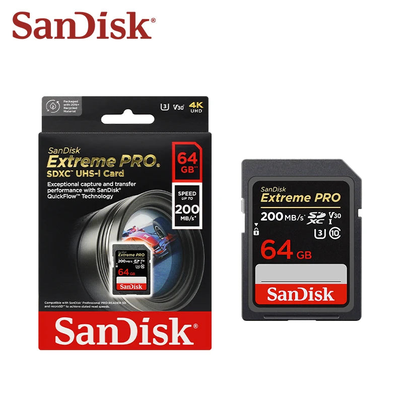 SanDisk Extreme PRO SD Card 200MB/s | 32GB–1TB UHS-I SDXC