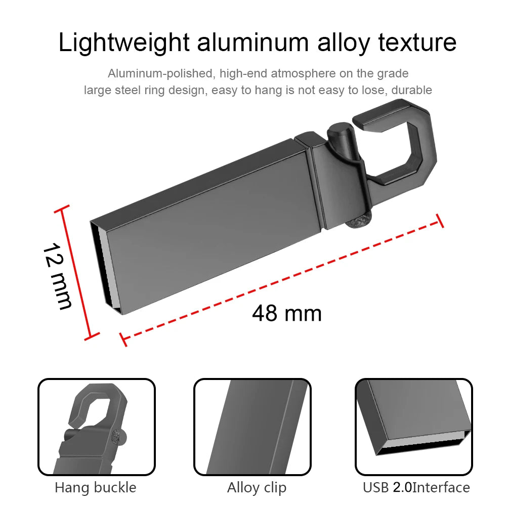KAWEIDA Metal USB Flash Drive 4GB–128GB | Waterproof Pen Drive USB Flash Drive PRIMED