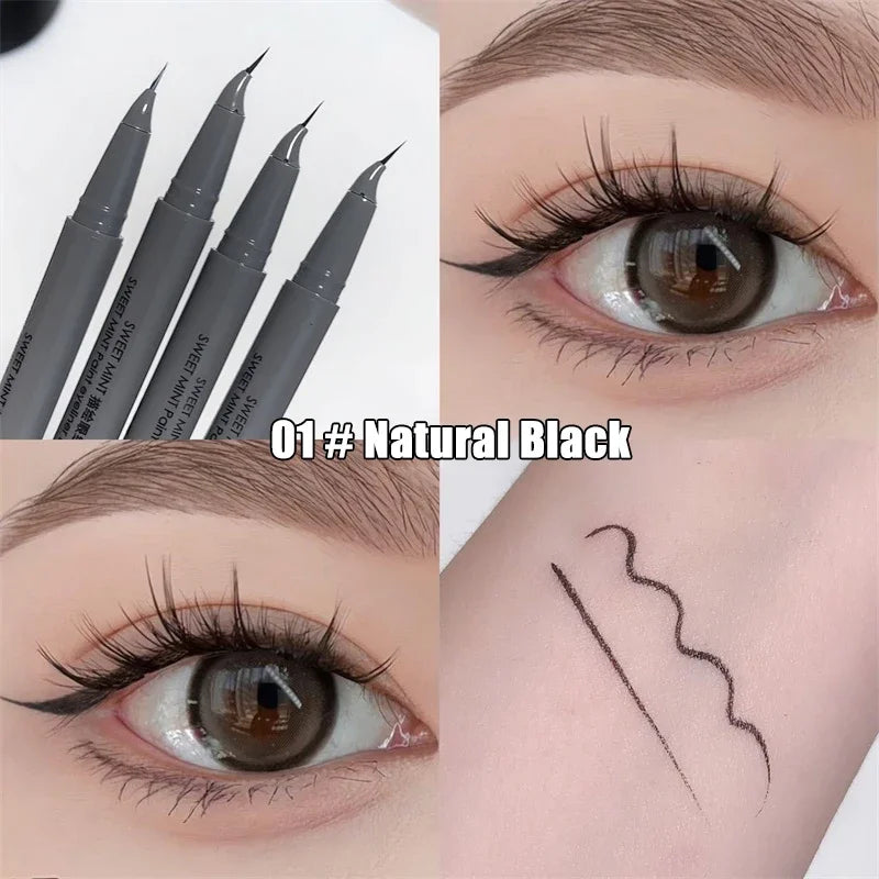 Curved Fine Tip Waterproof Liquid Eyeliner | Quick Dry Liquid Eyeliner Pen PRIMED 01