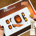 Cat Eye Gel Nail Polish Warm Brown Glass Bead Stripe UV LED
