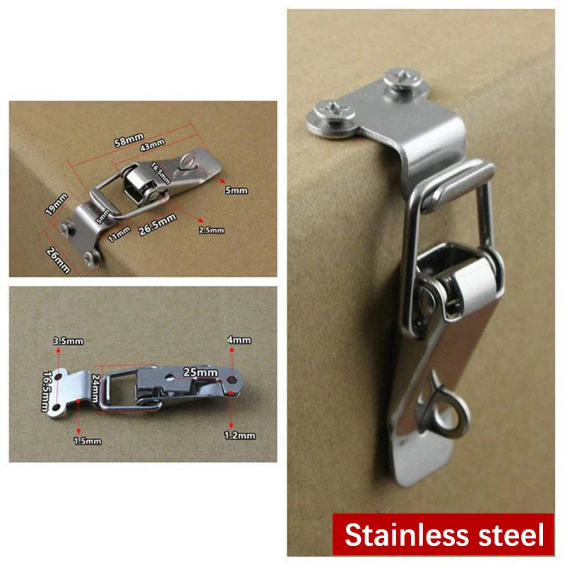 Stainless Steel Spring Toggle Draw Latch Hasp Clasp Lock
