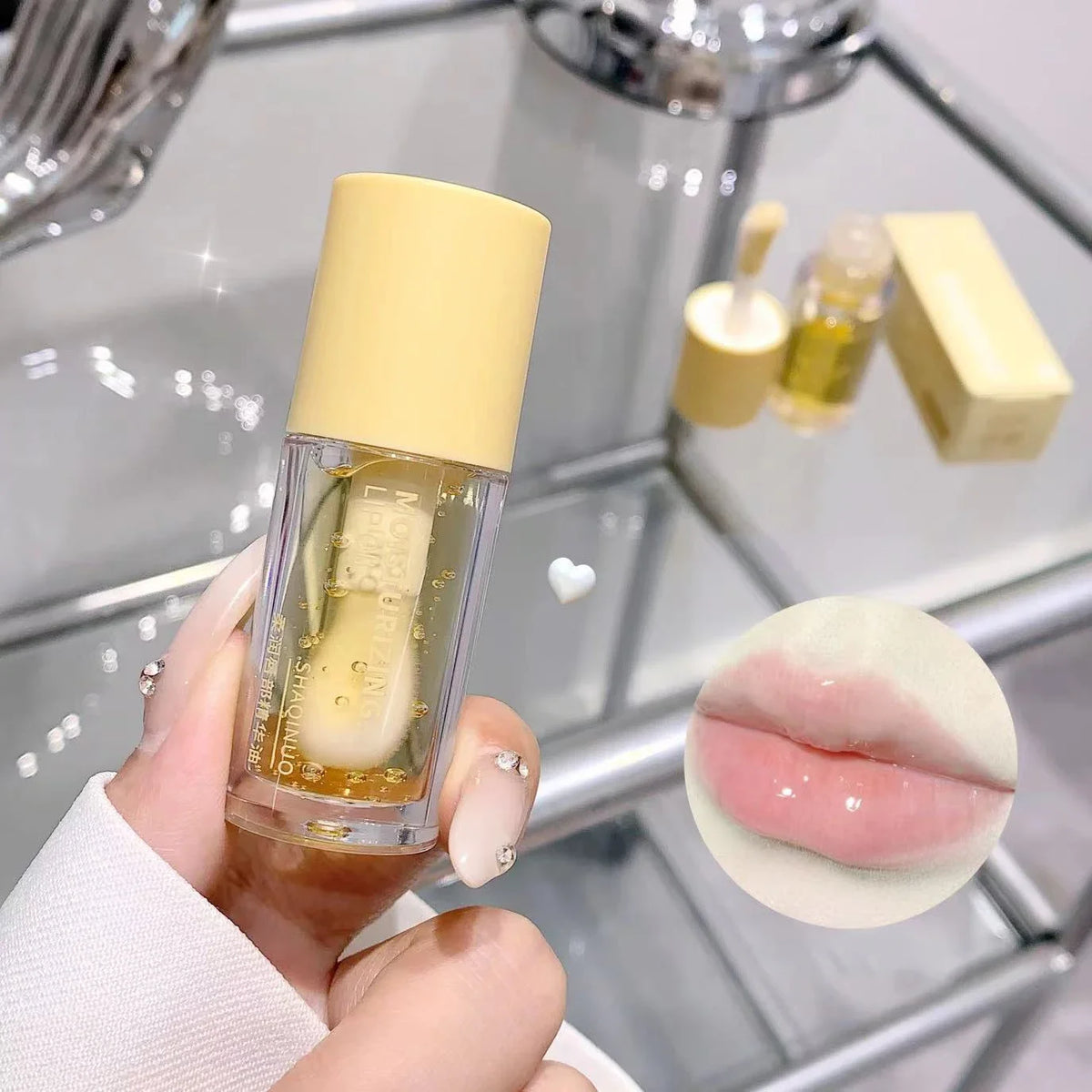 SHAQINUO Crystal Jelly Lip Oil – Hydrating Mirror Gloss