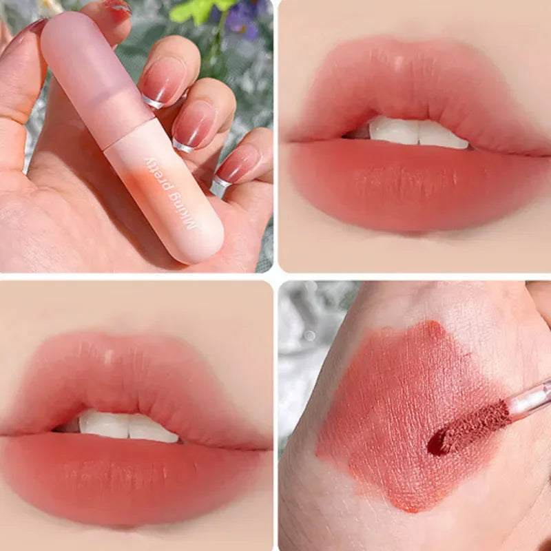 Peach Pink Matte Liquid Lipstick – Velvet Lip Glaze Waterproof Matte Liquid Lipstick PRIMED 01