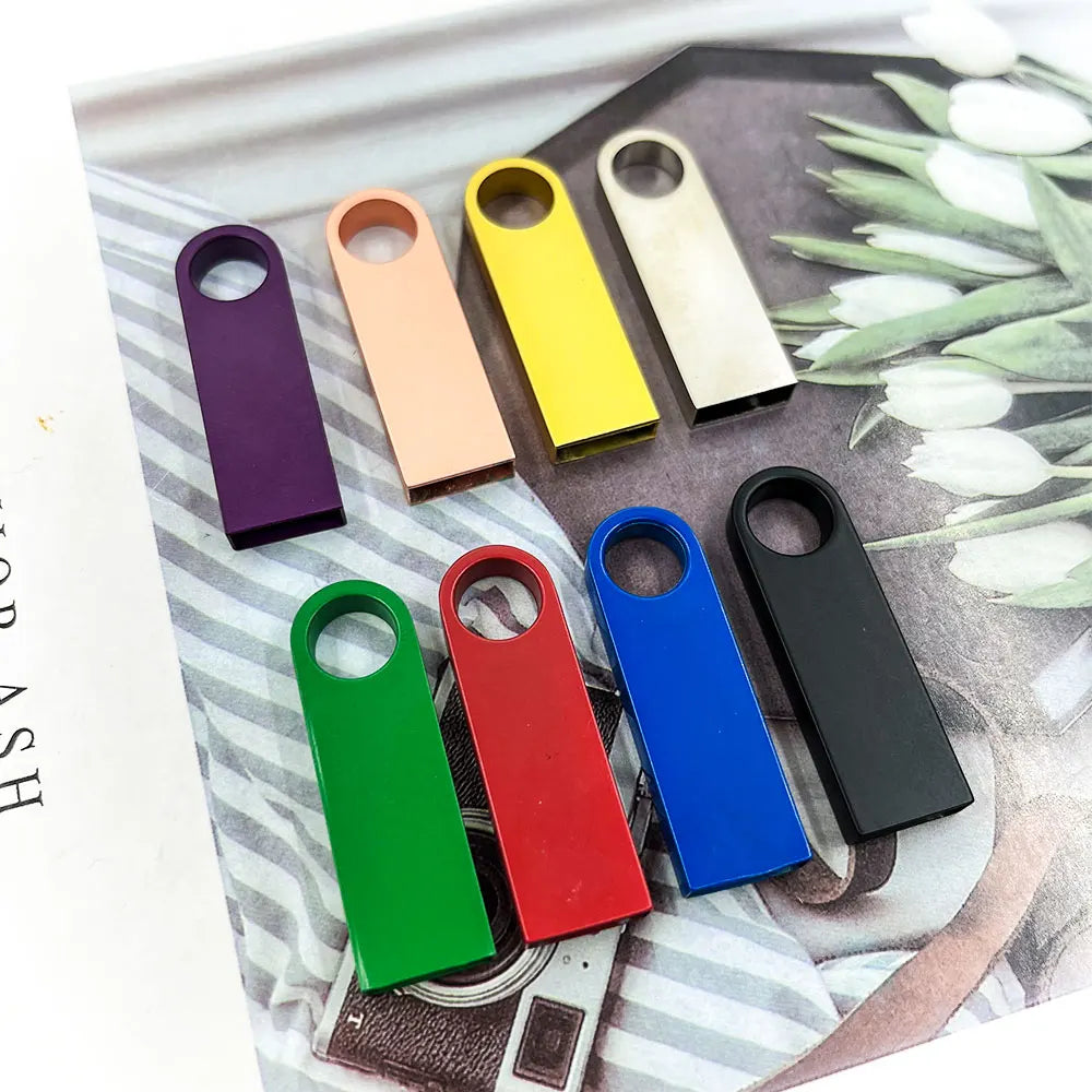 Metal USB 2.0 Flash Drive 8GB–128GB with Key Ring | Pendrive USB Flash Drive PRIMED