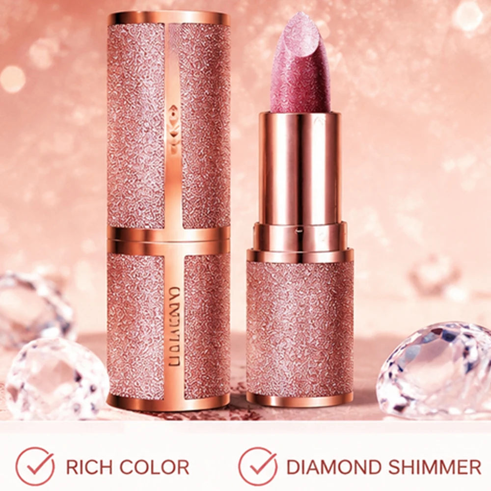 Rose Smoke Velvet Matte Shimmer Lipstick – Long-Lasting