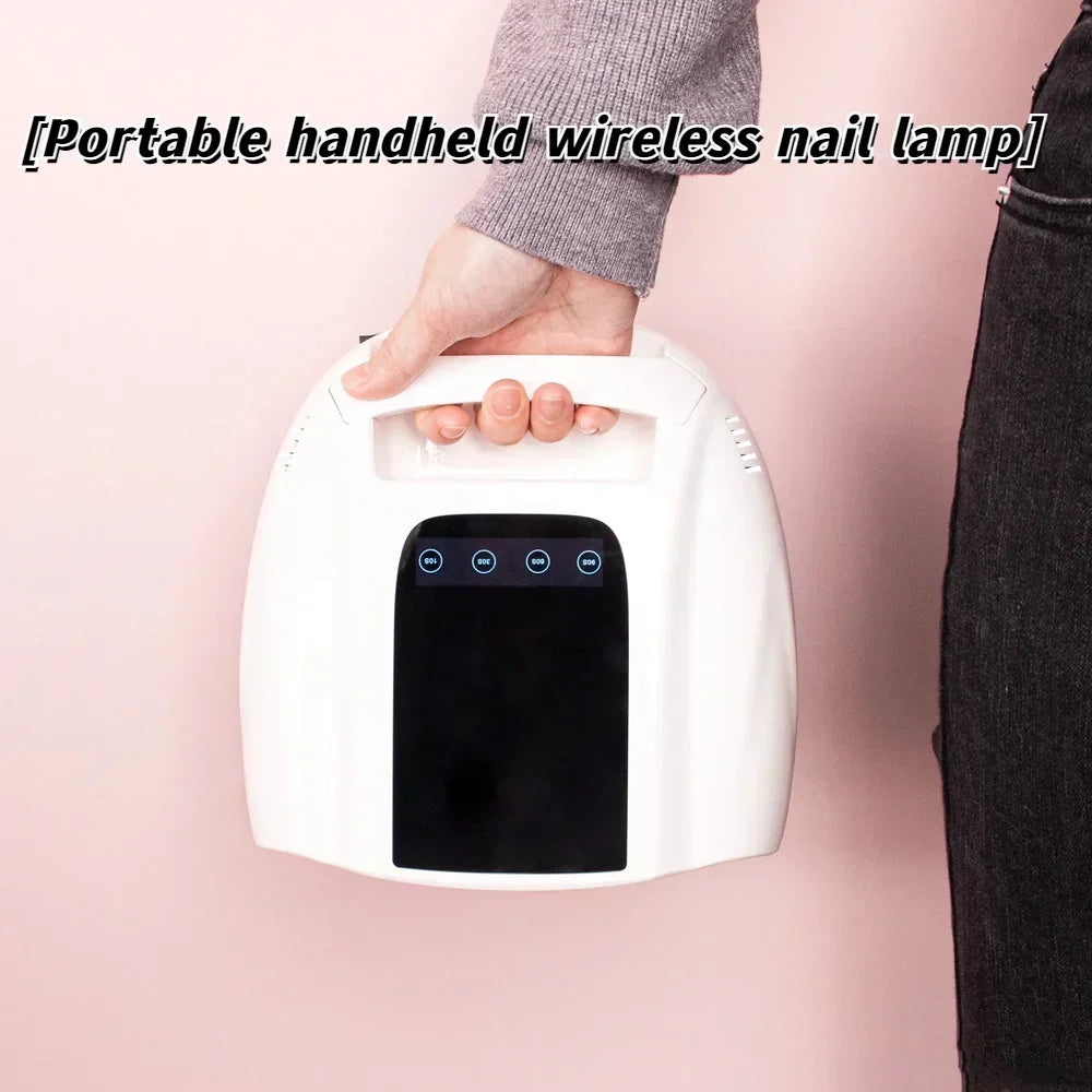 96W Wireless Rechargeable UV LED Nail Lamp – Gel Polish Dryer UV LED Nail Lamp PRIMED