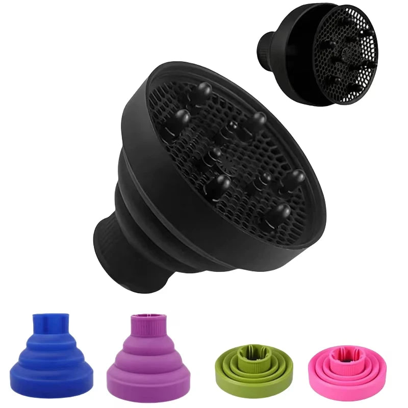 Universal Silicone Hair Dryer Diffuser – Foldable & Travel-Ready