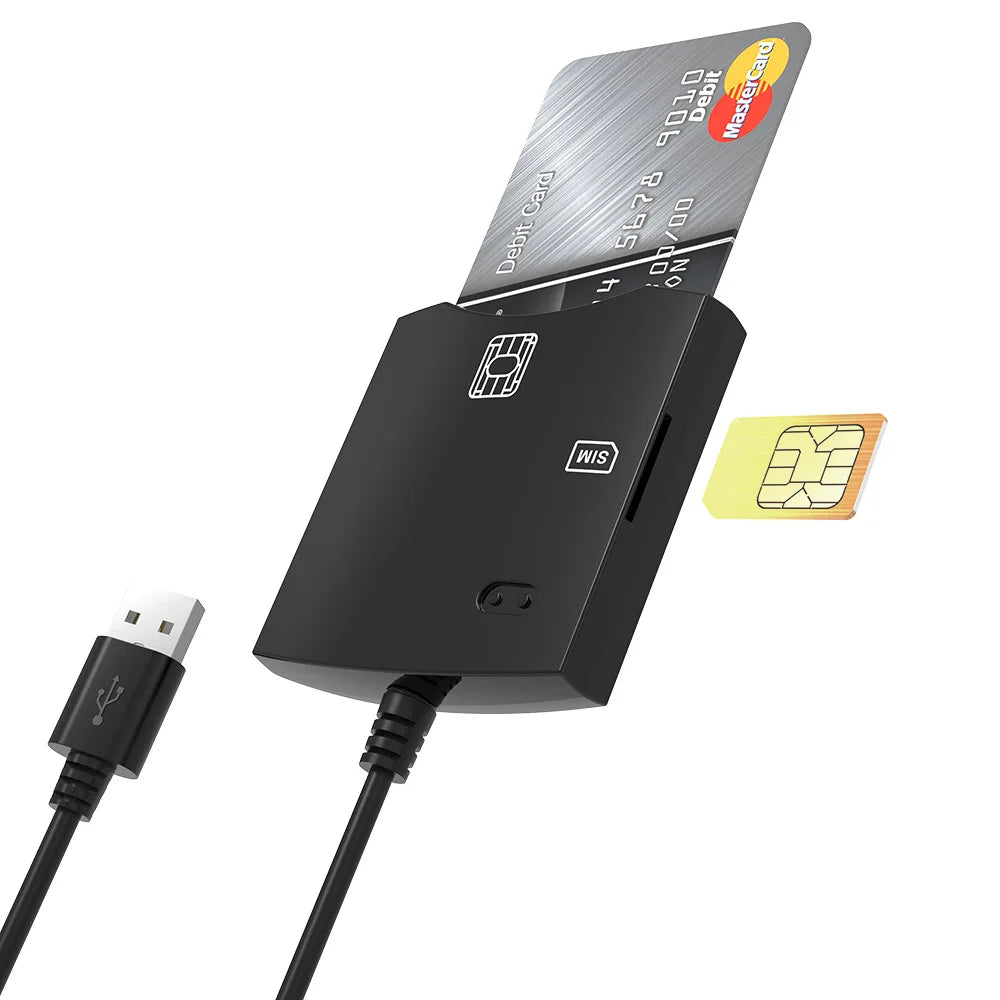UTHAI CR333 USB Smart Card Reader – CAC, SIM, IC & ID Cards USB Smart Card Reader PRIMED