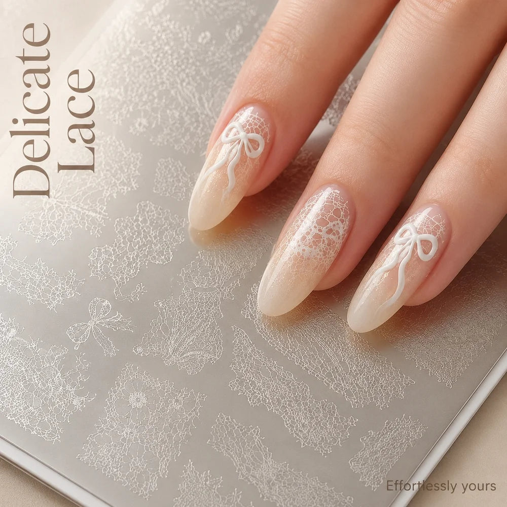 Nail Stamping Plate – Lace & Fishnet Pattern | Stainless Steel