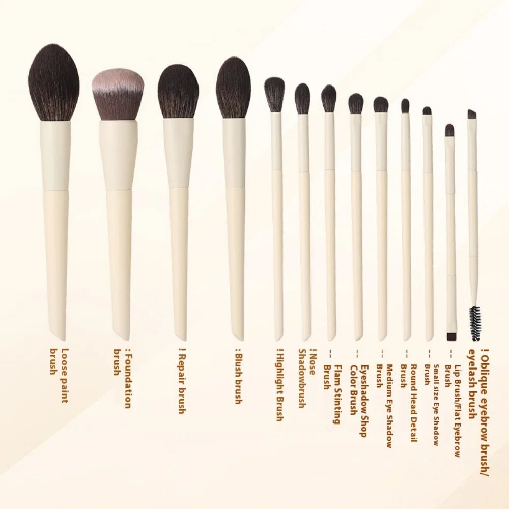 13-Piece Synthetic Makeup Brush Set – Full Face Kit