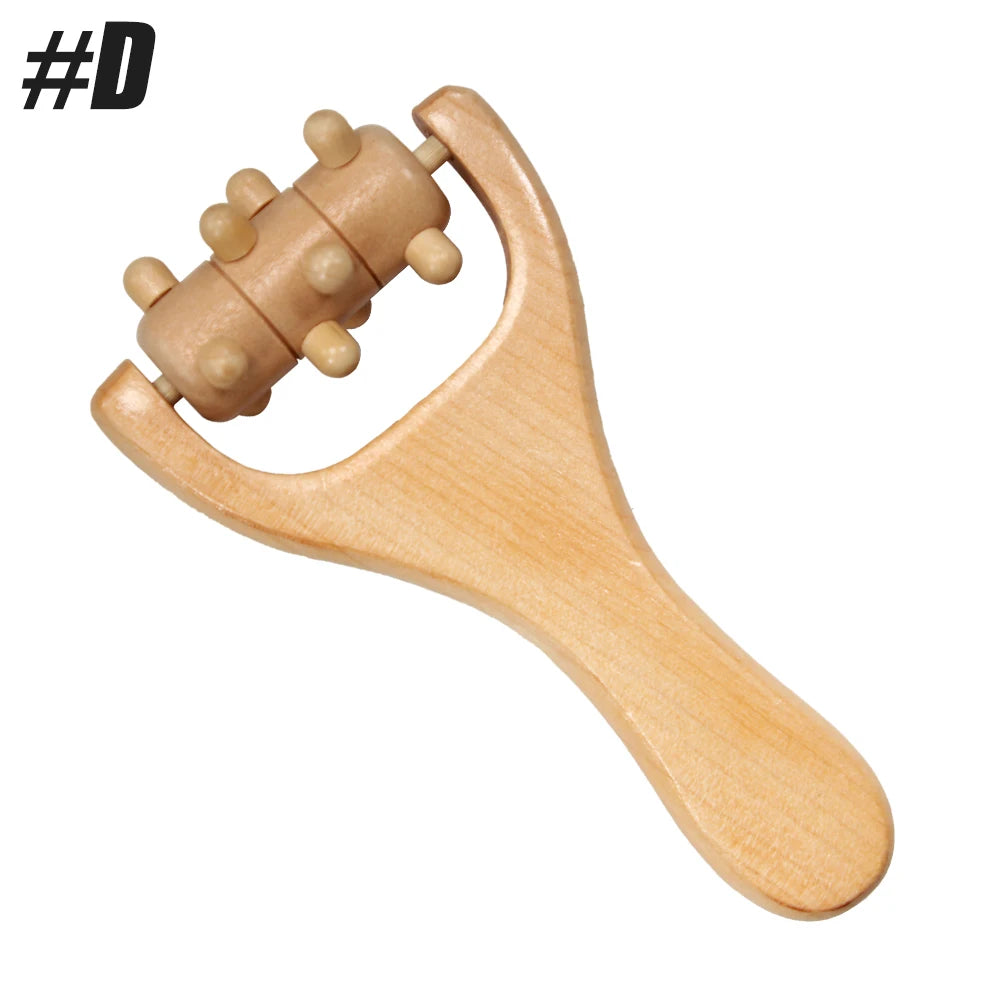 Wooden Massage Roller – Neck, Back & Full Body Massager