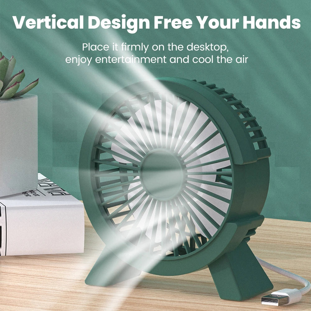 USB Mini Portable Desktop Fan – USB & Power Bank Compatible USB Desktop Fan PRIMED