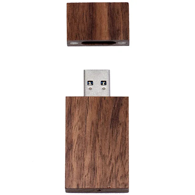 Wooden USB Flash Drive Custom Laser Engraved – 8GB to 64GB Gift USB Flash Drive PRIMED 128GB Walnut wood no box CN