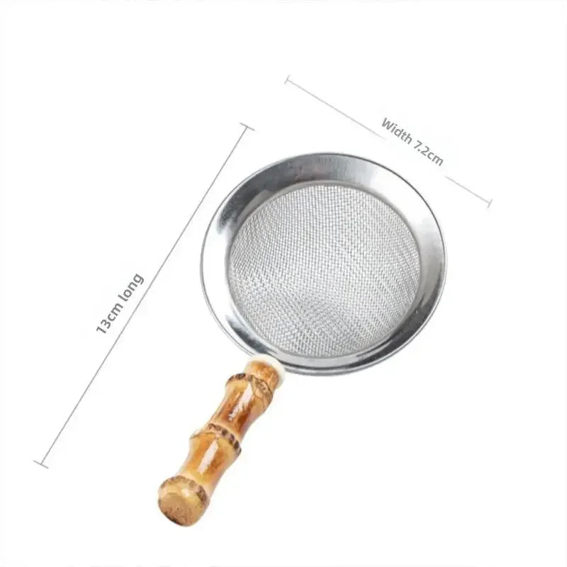 Fine Mesh Tea Strainer | Stainless Steel & Bamboo Handle