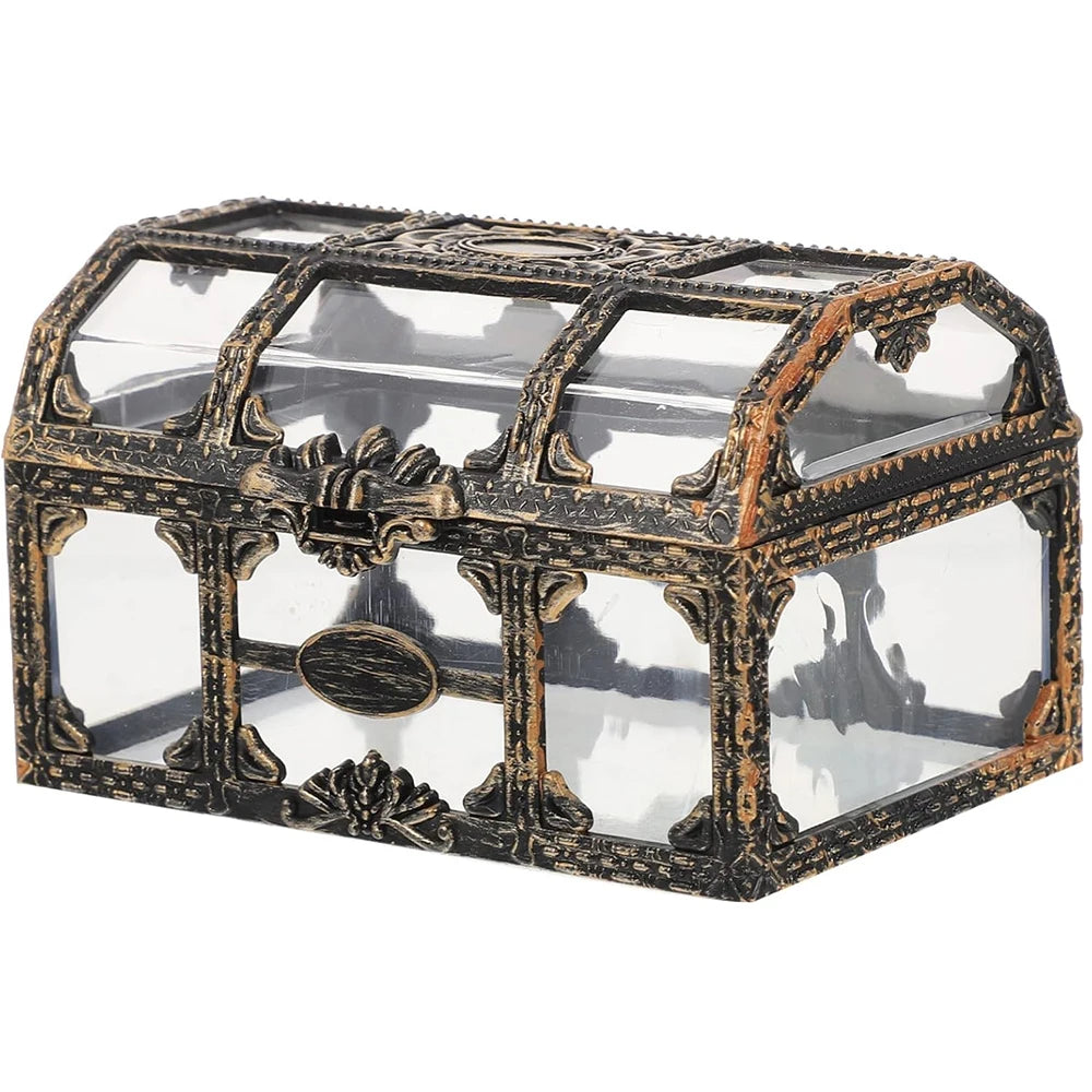 Mini Pirate Treasure Chest Box – Jewelry & Candy Storage Decorative Storage Box PRIMED light brown