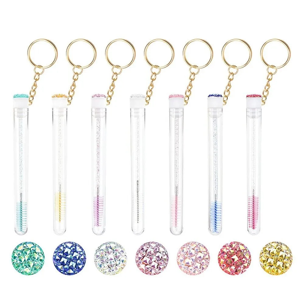 Reusable Eyelash Brush Wand with Keychain Case | Mascara Comb