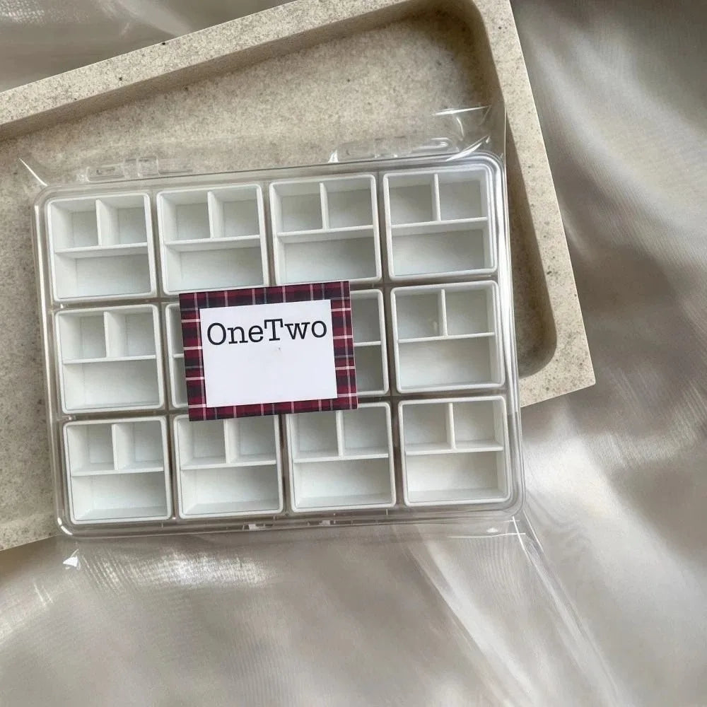Transparent 36-Grid Nail Art Storage Box | Candy Colors