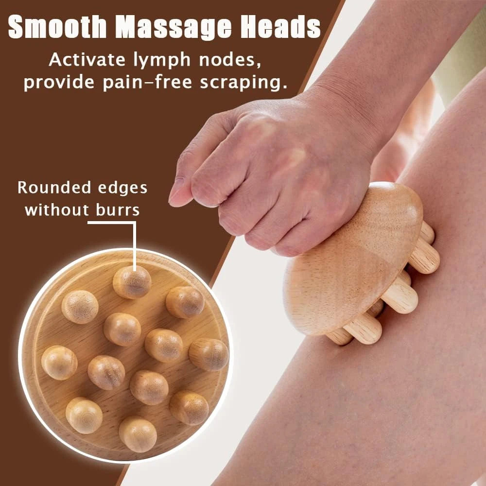 Wooden Mushroom Massager – Gua Sha Body Massage Tool