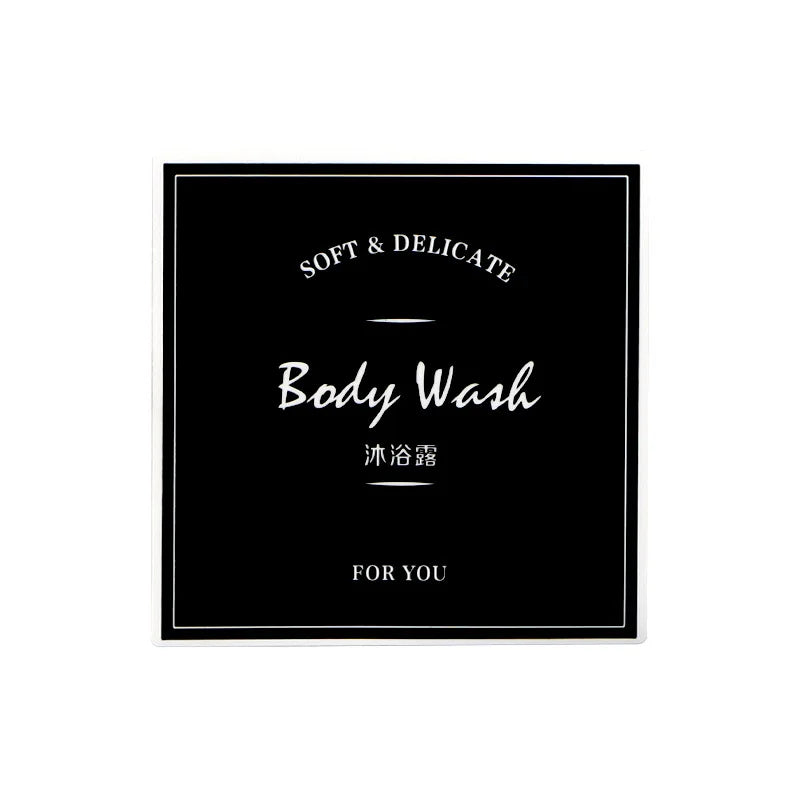 Waterproof Minimalist PVC Bathroom Label Stickers | Self-Adhesive