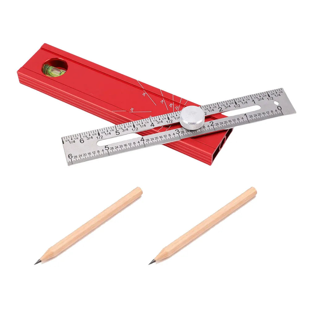 Precision Folding Ruler – Multi-Angle Depth Gauge & Level Folding Measuring Ruler PRIMED
