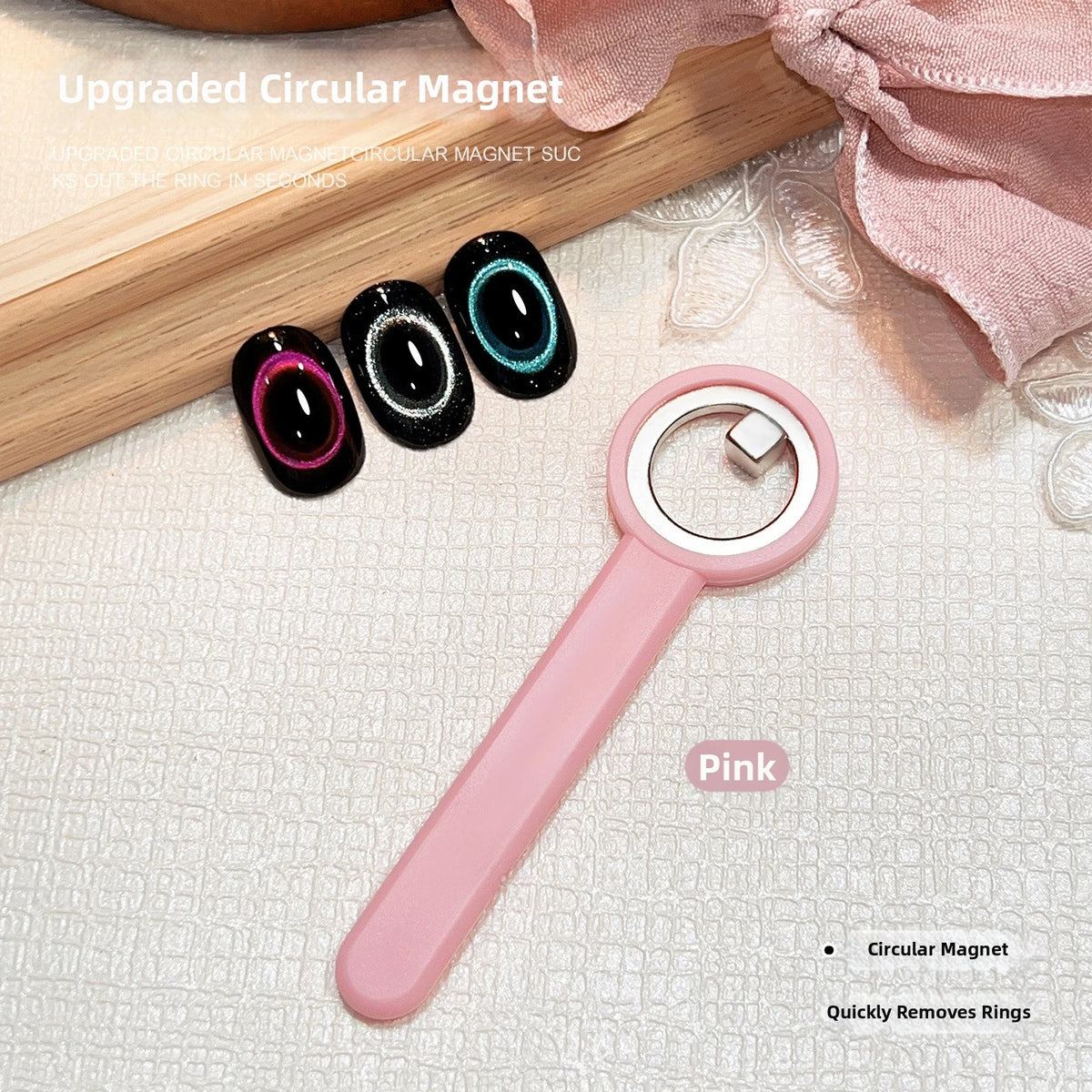 Hollow Cat Eye Magnet Nail Tool – Halo Ring DIY Manicure Nail Art Magnet PRIMED