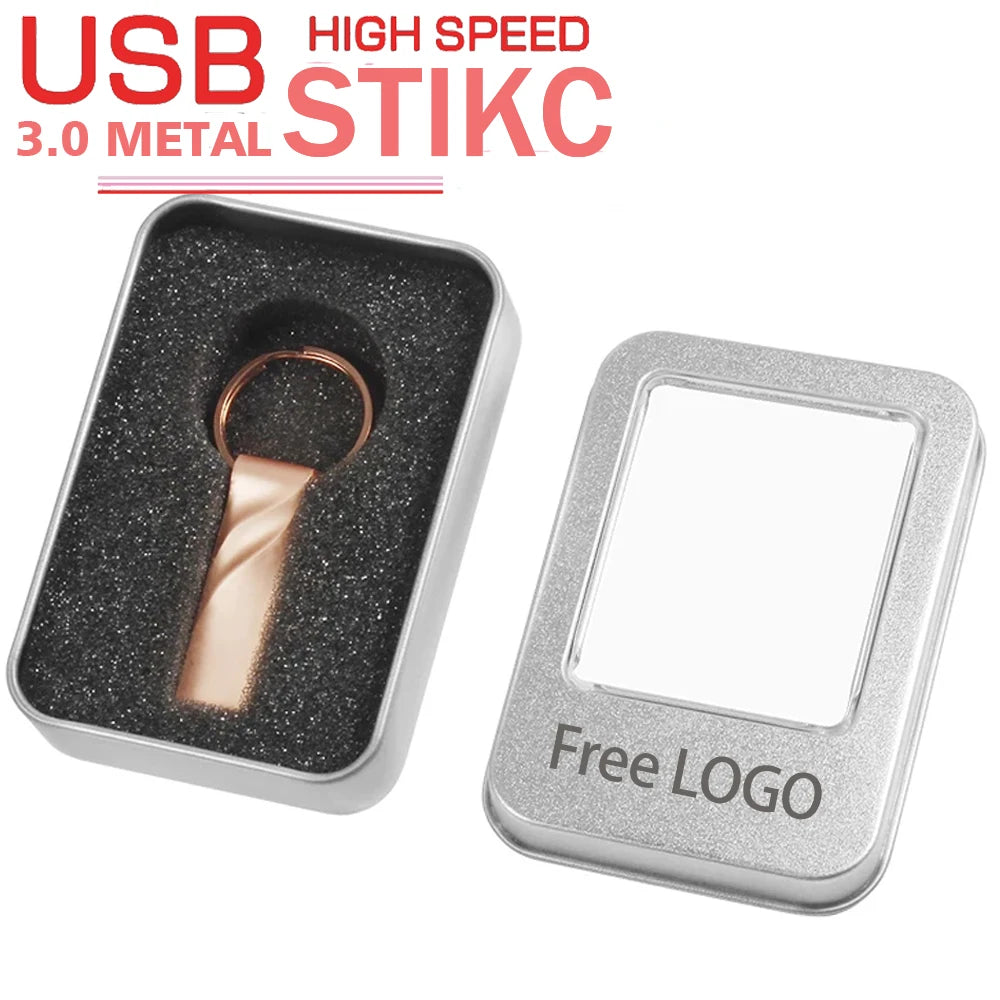 JASTER 128GB USB 3.0 Metal Flash Drive – Wave Keychain Design USB Flash Drive PRIMED