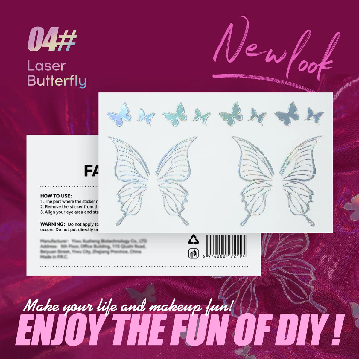 MLSMILE 3D Laser Face Tattoo Stickers | Eye Makeup Beauty