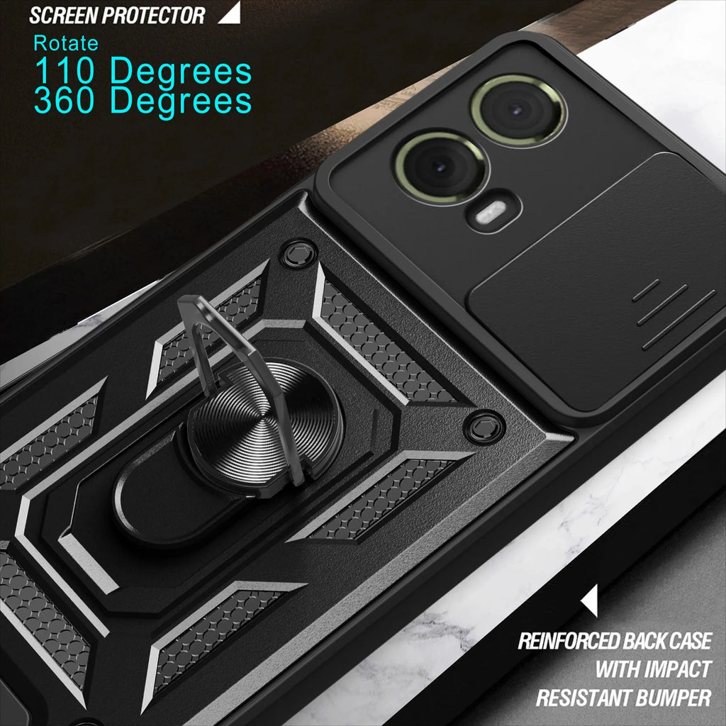 Shockproof Armor Case Motorola Moto G & Edge | Ring Holder Phone Armor Case PRIMED