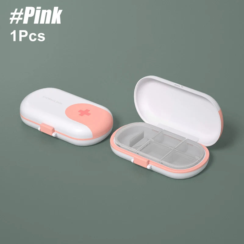 Travel Pill Organizer with Cutter & 4 Compartments | BPA-Free