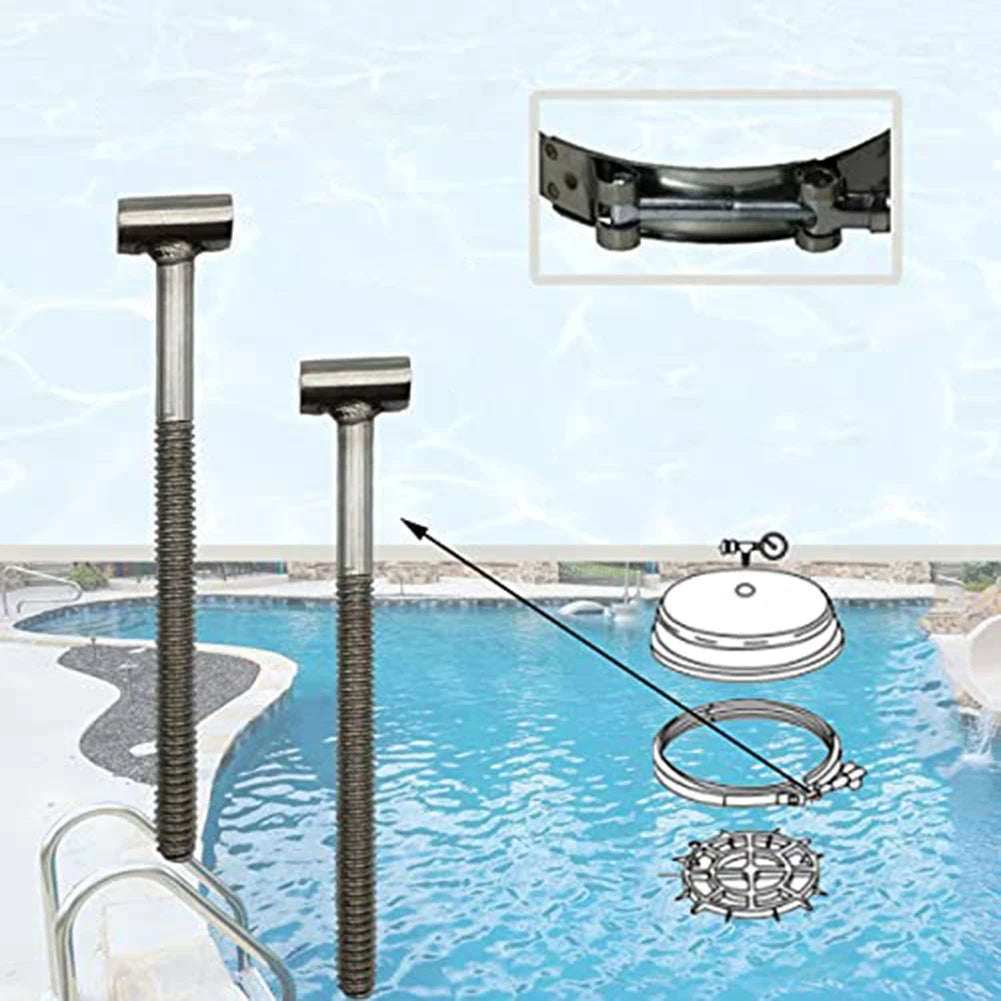 T-Bolt 4.8" Stainless Steel Pool Filter Housing Replacement