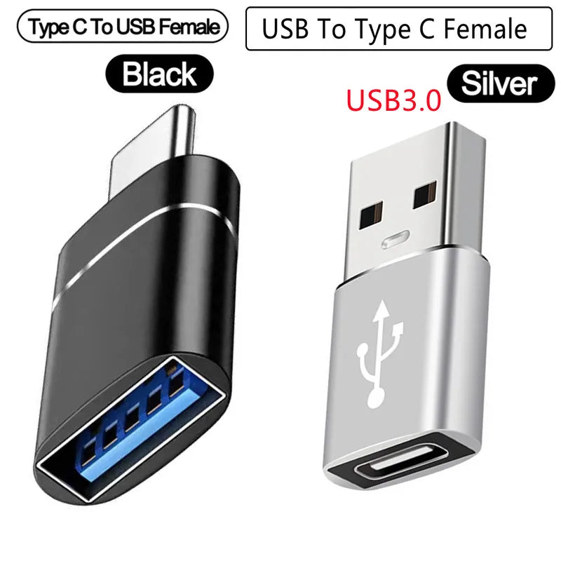 USB-C to USB 3.0 OTG Adapter | Type-C Male to USB-A Female USB-C OTG Adapter PRIMED 2pcs set B