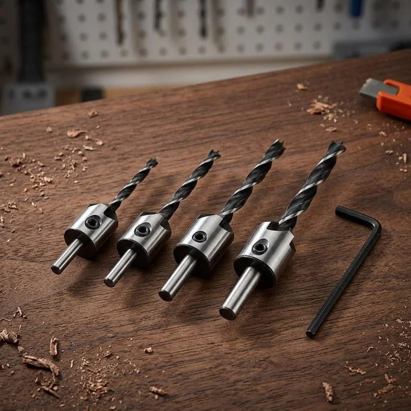 4-Piece Countersink Drill Bit Set 3–10mm | HSS Woodworking Countersink Drill Bit Set PRIMED