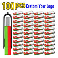 100-Pack Custom Logo USB 2.0 Flash Drives 128MB–64GB Bulk USB Flash Drive PRIMED 512M-100PCS Green2