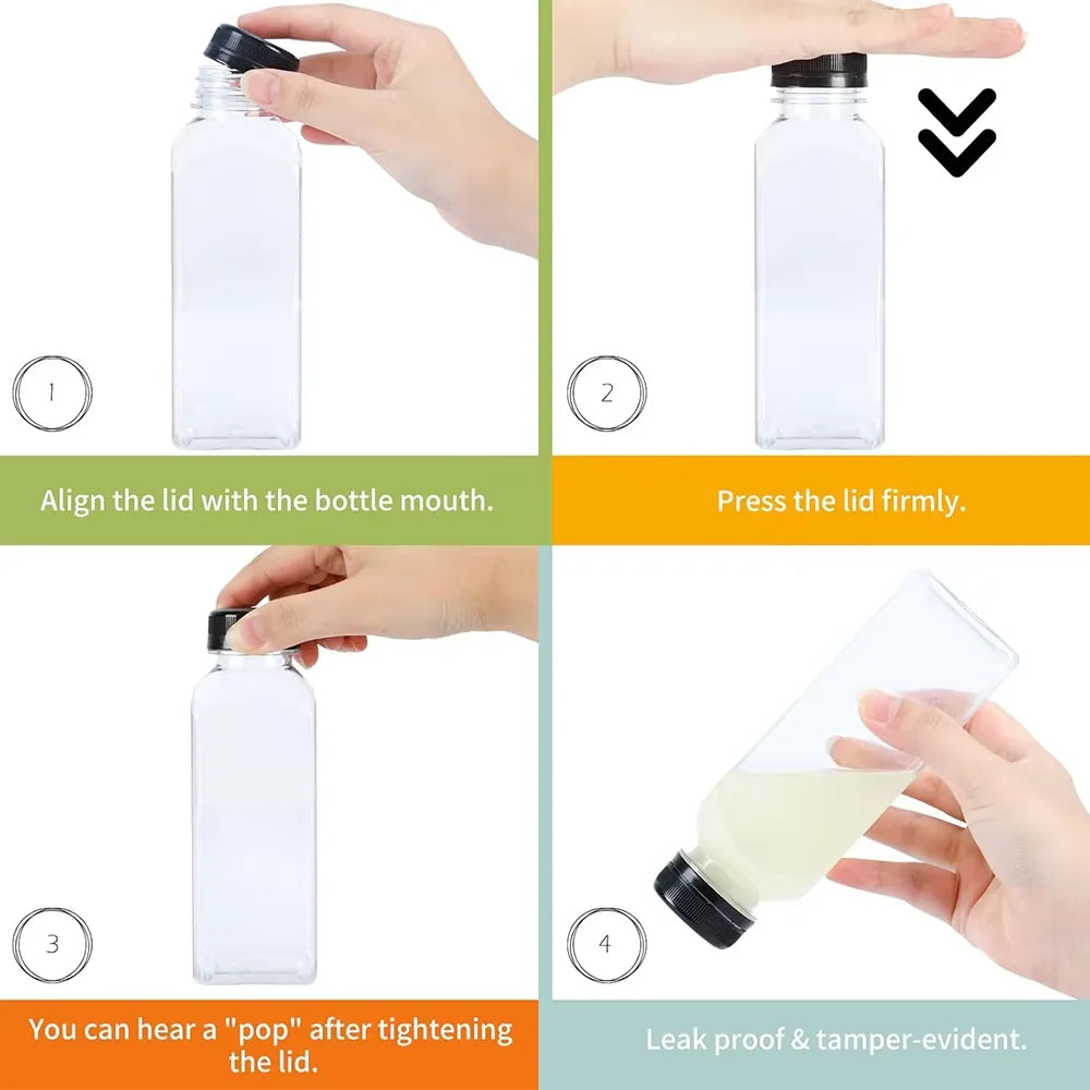 500ml Reusable PET Juice Bottles with Tamper-Proof Caps | JT469 Reusable Juice Bottle PRIMED