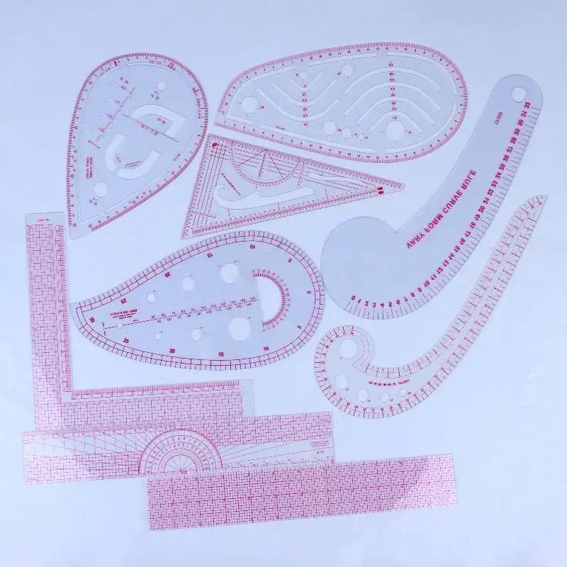 Tailor Measuring Ruler Kit 4–9 Pcs | Sewing Quilting Tools